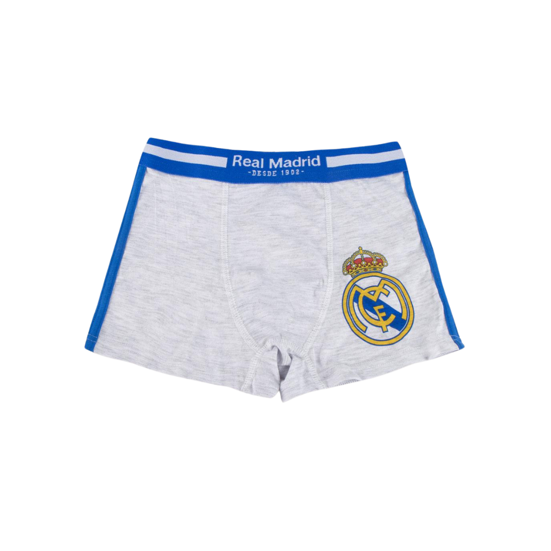 Real Madrid Boxershorts til Børn, grå/hvid – 2 stk.
